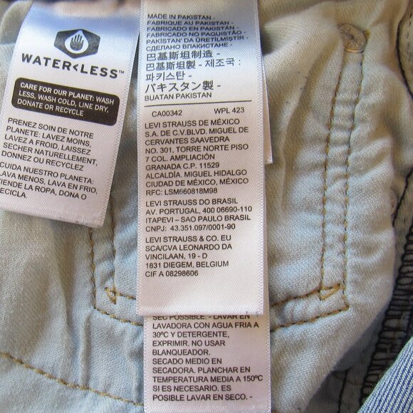 Levi's 513 Mens Classic Slim Straight Stretch Denim Blue Jeans Size W31 X L30 - Picture 5 of 10